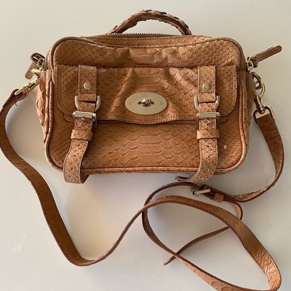 Tan and gold Mulberry shoulder/crossbody/top handle purse - Picture 1 of 7